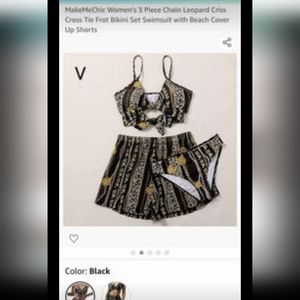 Brand New Make Me Chic 3 Pieces Bikini XL (V)